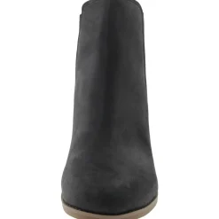 Block Heel Nubuck Chelsea Boots