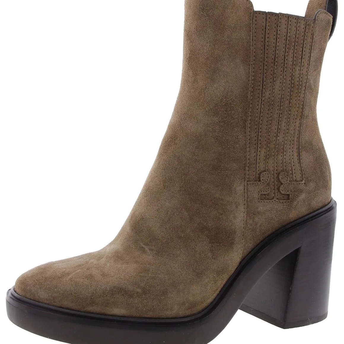 Block Heel Suede Ankle Boots