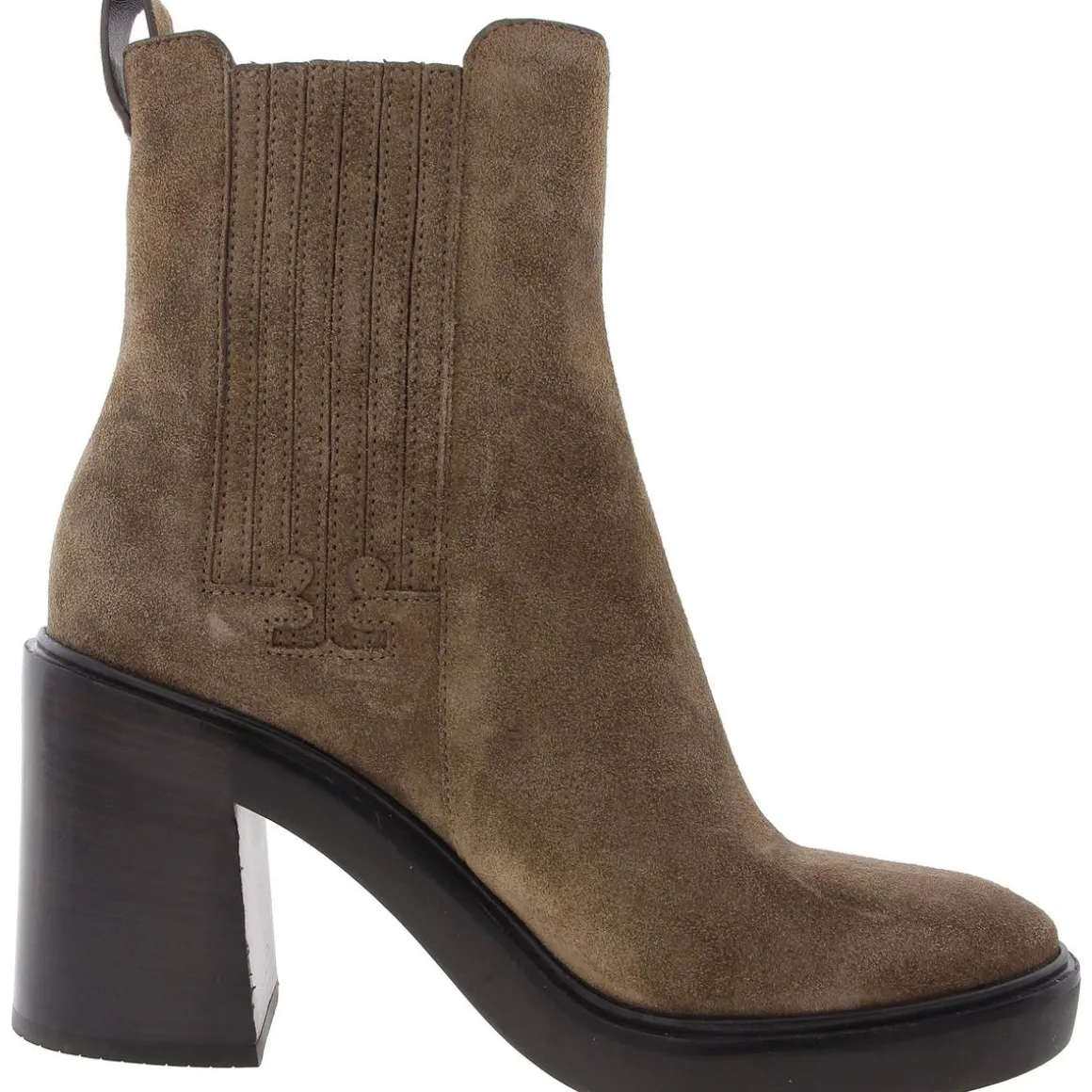 Block Heel Suede Ankle Boots