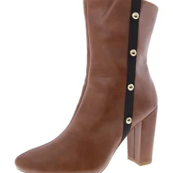 Block Heel Zipper Booties