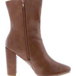 Block Heel Zipper Booties