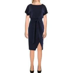 Blouson Belted Cocktail and Party Dress