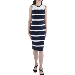 Boat Neck Knit Sheath Dress