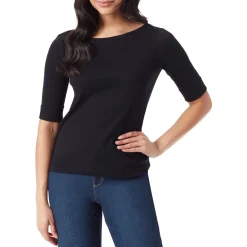 Boatneck Cuff Sleeve Pullover Top