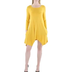 Boatneck Handkerchief Hem Tunic Top