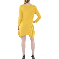 Boatneck Handkerchief Hem Tunic Top