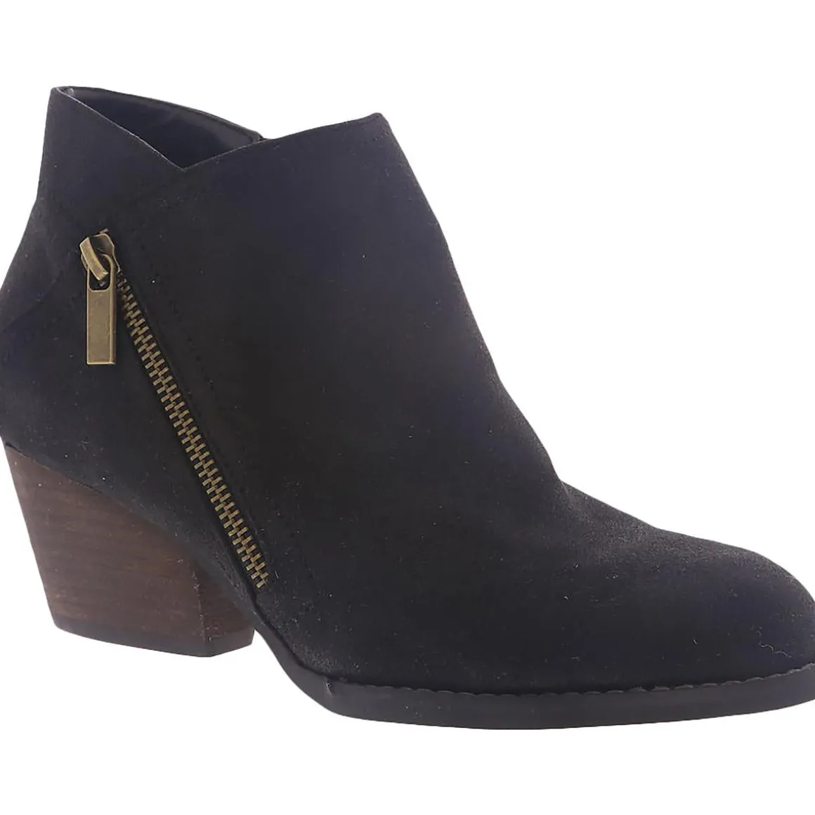Bobbi Zipper Block Heel Booties