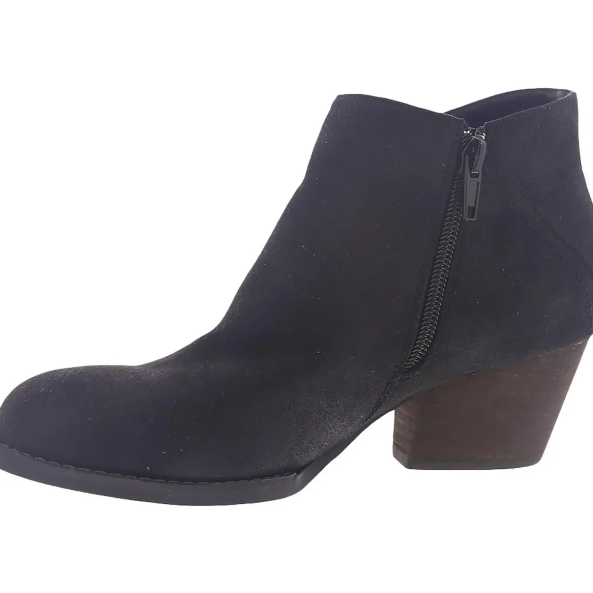 Bobbi Zipper Block Heel Booties