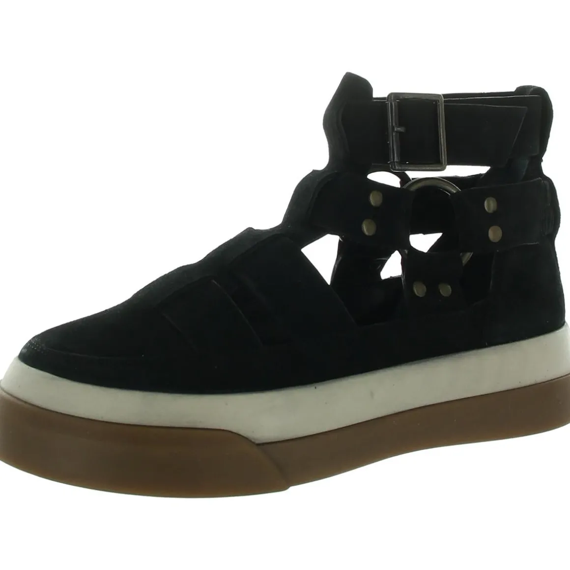 BODHI Leather Ankle Strap Strappy Sandals