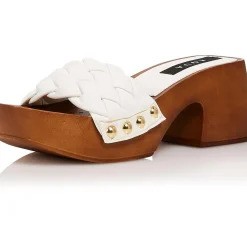 Boho Woven Faux Leather Platform Sandals