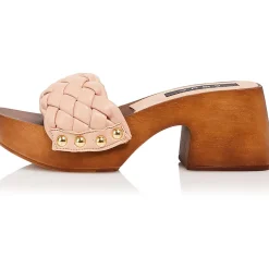 Boho Woven Faux Leather Platform Sandals