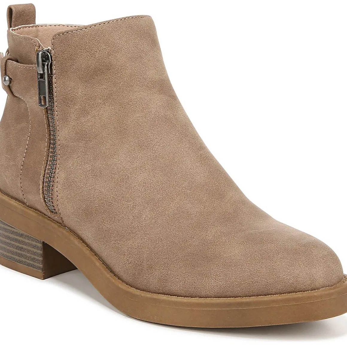 Bonus Faux Leather Block Heel Ankle Boots