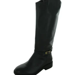 Bota Salto Baixo Buckle Knee-High Boots