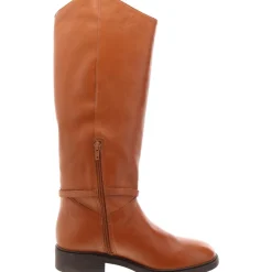 Bota Salto Baixo Buckle Knee-High Boots