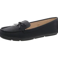 Bow Faux Leather Moccasins