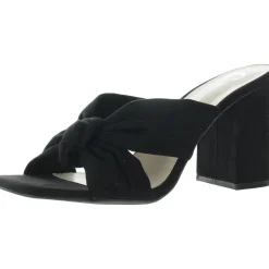 Bow Faux Suede Block Heels