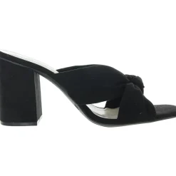 Bow Faux Suede Block Heels