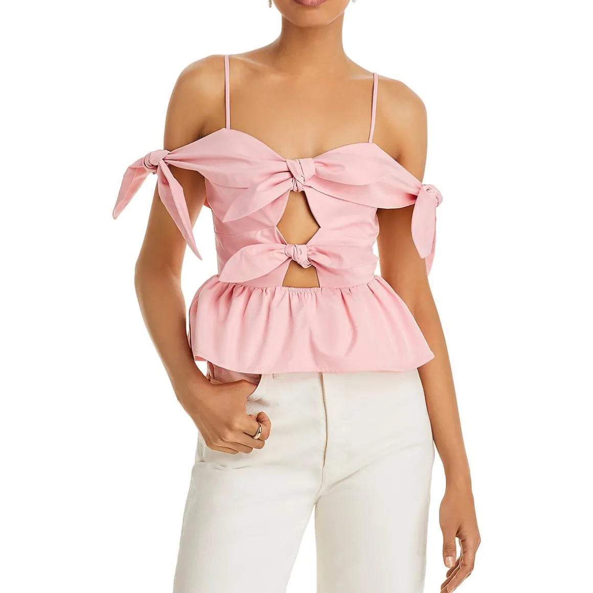 Bow Front Tank Peplum Top