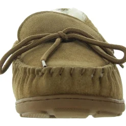 Bow Leather Loafer Slippers