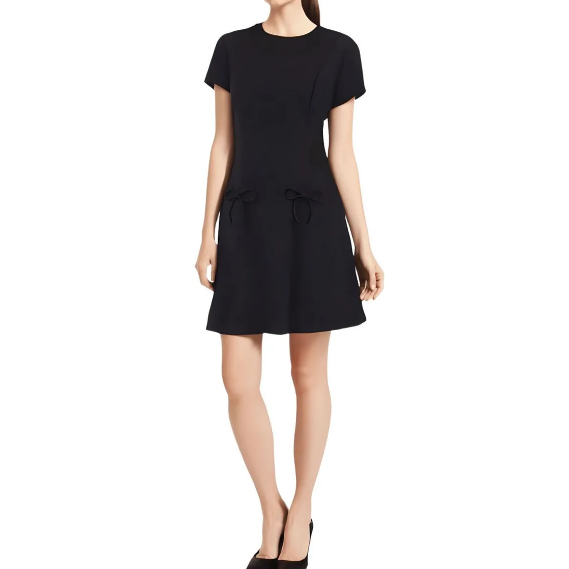 Bow Rayon Fit & Flare Dress