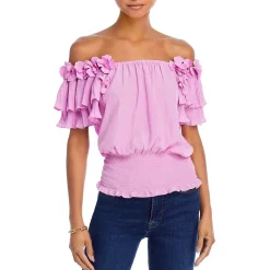 Braelynn Applique Pleated Blouse