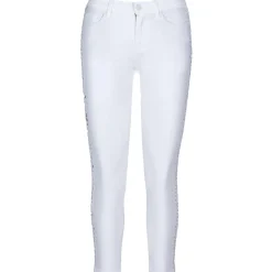 Braided Denim Skinny Jeans