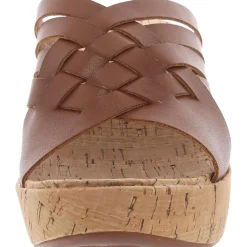 Braided Faux Leather Wedge Sandals