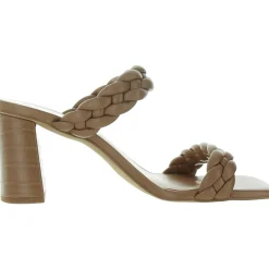 Braided Leather Block Heels