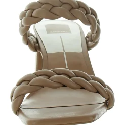 Braided Leather Block Heels