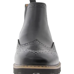 BRAYDEN Leather Slip On Ankle Boots