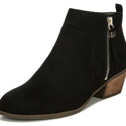 Brianna Faux Suede Stacked Heel Booties