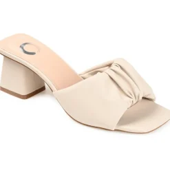 Briarr Faux Leather Square Toe Block Heel