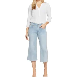 Brigitte High-Rise Denim Capri Pants