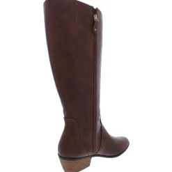 Brilliance Wide Calf Faux Leather Riding Boots
