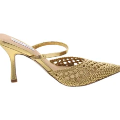 Brinley Metallic Leather Slide