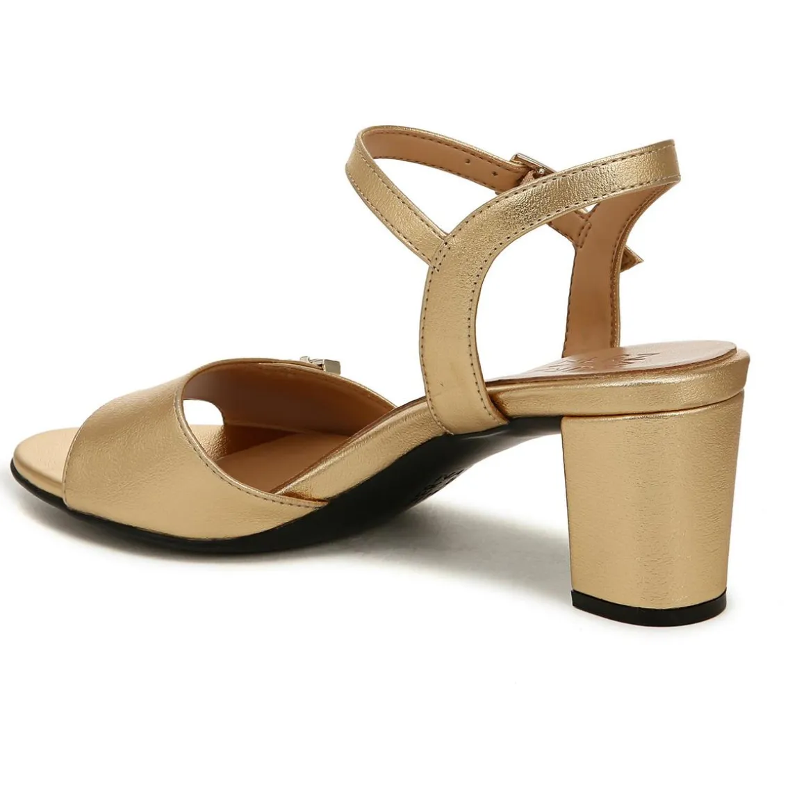 Bristol Ornament Buckle Faux Leather Ankle Strap