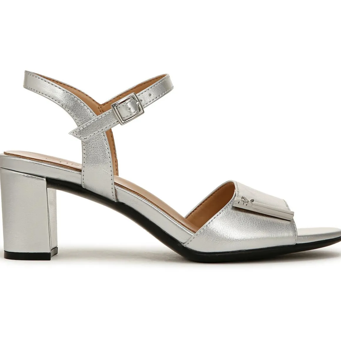 Bristol Ornament Buckle Faux Leather Ankle Strap