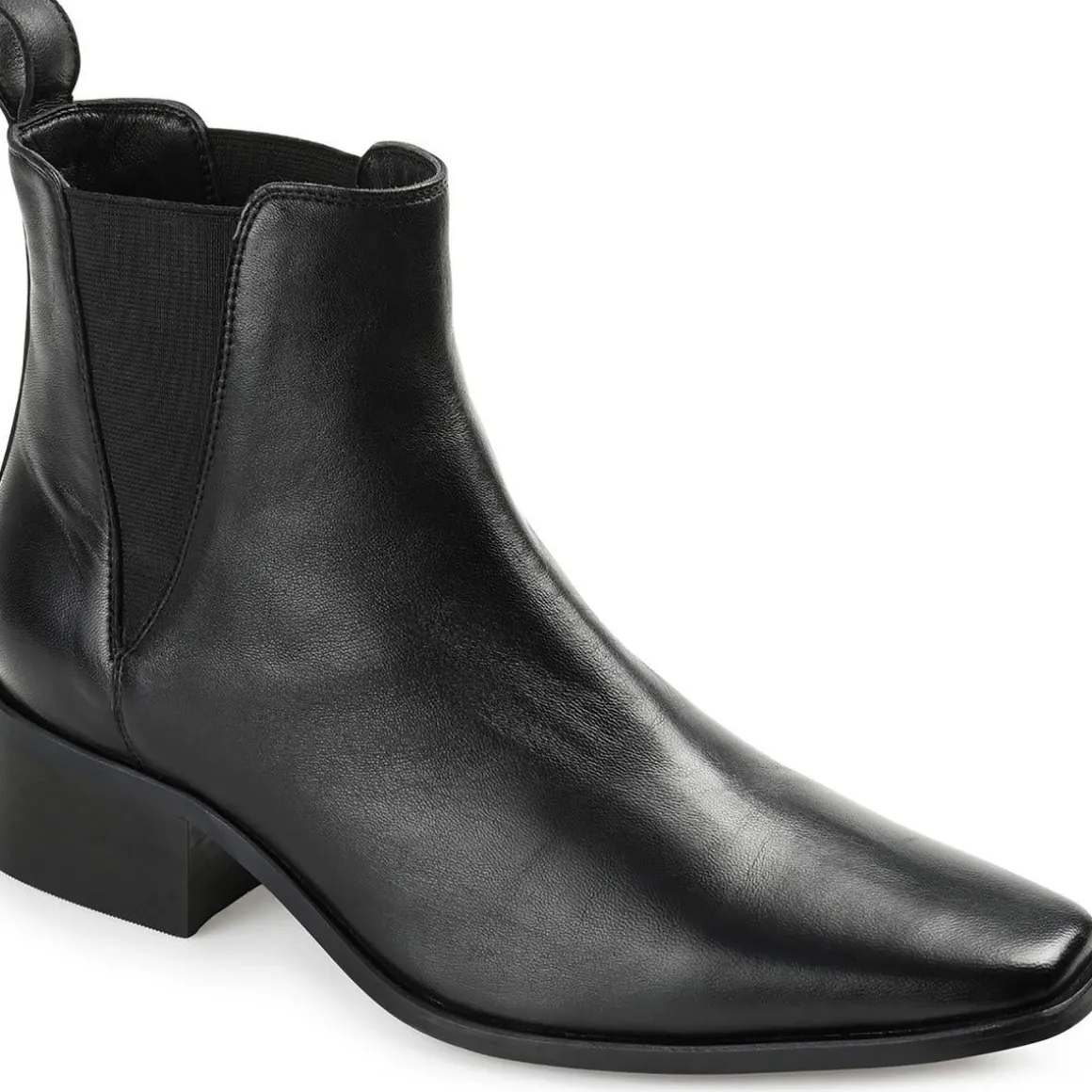 Brooklee Leather Square Toe Booties