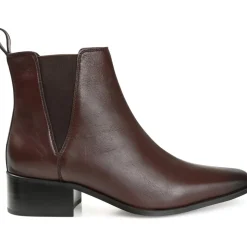 Brooklee Leather Square Toe Booties