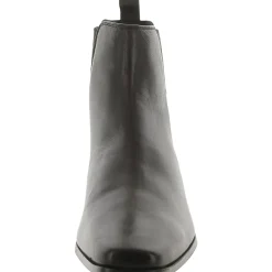 Brooklee Leather Square Toe Booties