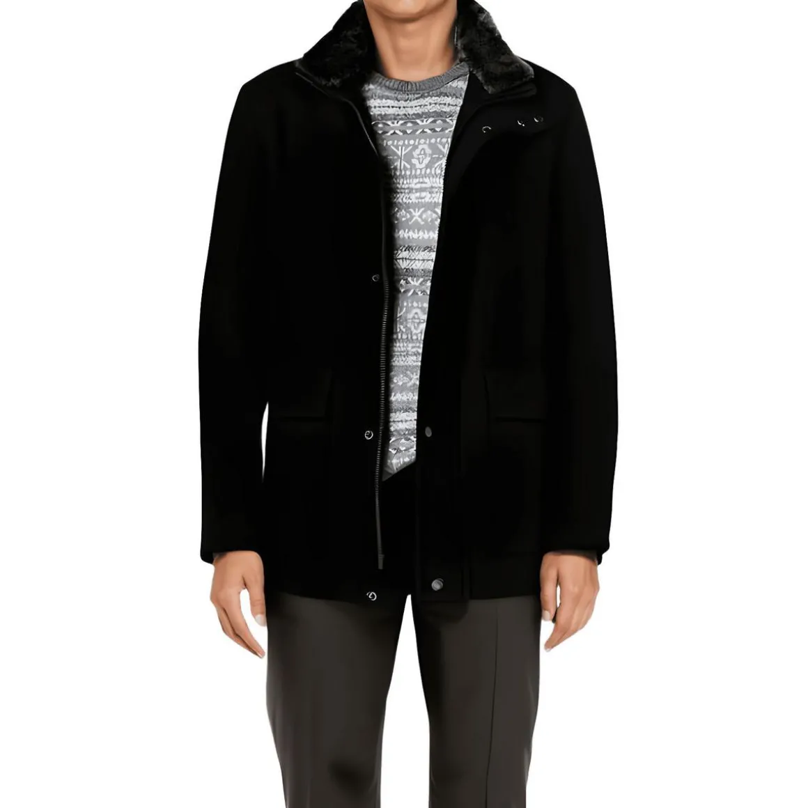 Brooks Wool Blend Car Coat Soft Shell Jacket