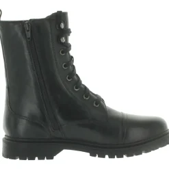 Bruna Zipper Ankle Combat & Lace-up Boots
