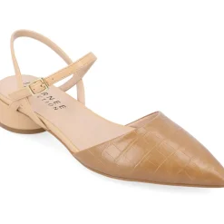 Brynn Faux Leather Pointed Toe Kitten Heels