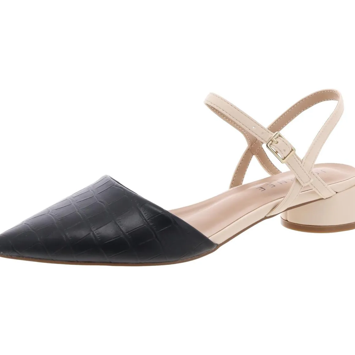 Brynn Faux Leather Pointed Toe Kitten Heels