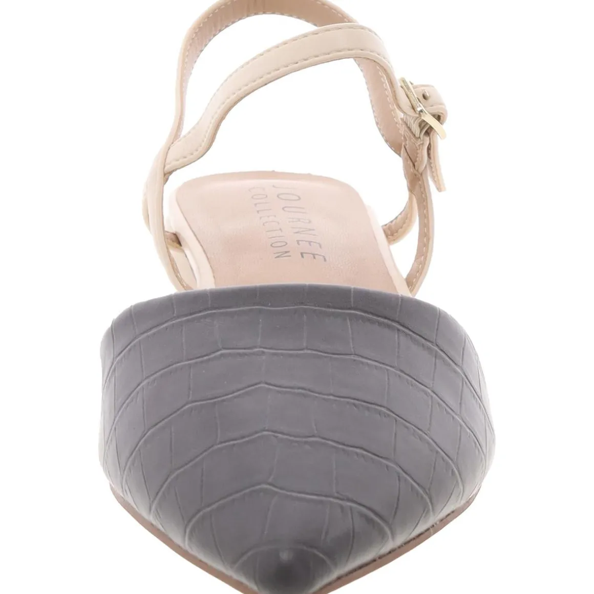 Brynn Faux Leather Pointed Toe Kitten Heels