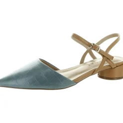 Brynn Faux Leather Pointed Toe Kitten Heels