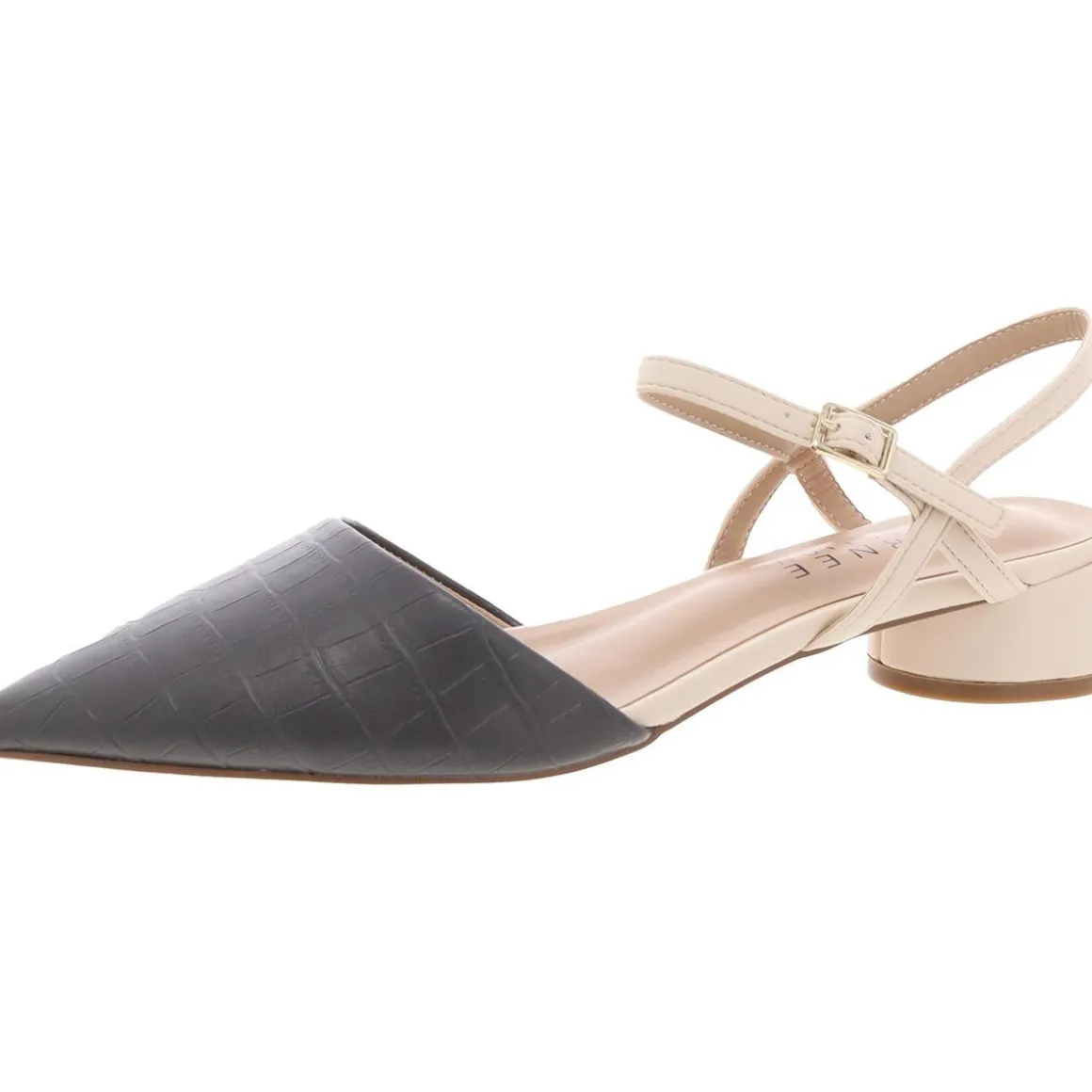 Brynn Faux Leather Pointed Toe Kitten Heels