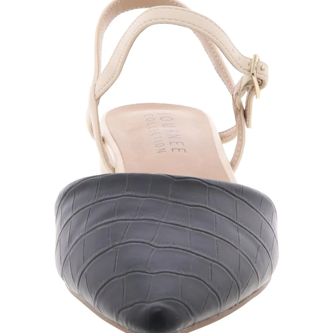 Brynn Faux Leather Pointed Toe Kitten Heels