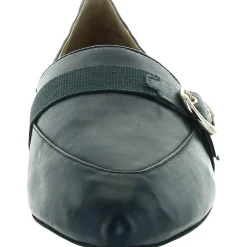 Buckle Leather Flat Shoes