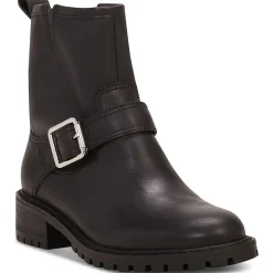 Buckle Leather Motorcycle Boots